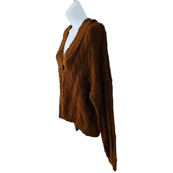 American Eagle Women's Size XS Soft Cozy Hooded Oversize Rust Brown Swea… - Picture 3 of 5